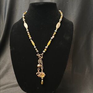 Cookie Lee Bronze Beaded Necklace